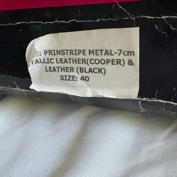 Buffalo London Vintage Metallic Copper and Black Leather Platform Boots Size 40 - Picture 11 of 11